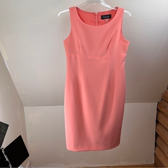 BLACK LABEL BY EVAN PICONE Peach Empire Waist Sheath Dress. Fitted/lined. Size 8 - Picture 1 of 7